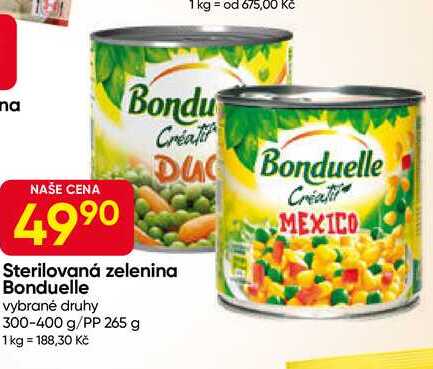 Bonduelle vybrané druhy 300-400 g/PP 265 g