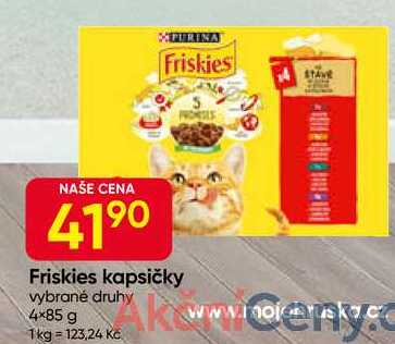 Friskies kapsičky vybrané druhy 4x85 g