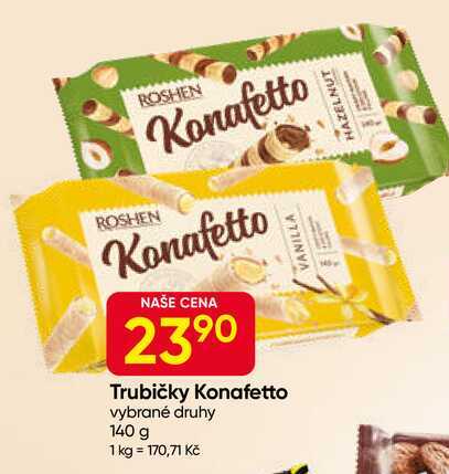 Trubičky Konafetto vybrané druhy 140 g 