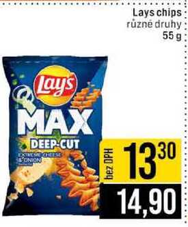 Lays chips různé druhy 55g