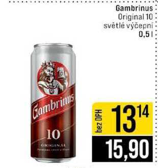 Gambrinus Original 10 světlé výčepni 0,5l