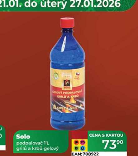 Solo  podpalovač I'L grilů a krbů gelový