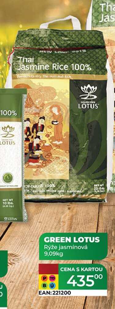 GREEN LOTUS Rýže jasmínová 9,09 kg