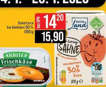 Smetana ke šlehání 30% 200 g
