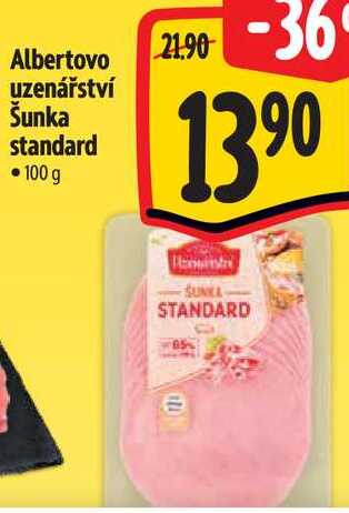 Albertovo uzenářství Šunka standard, 100 g