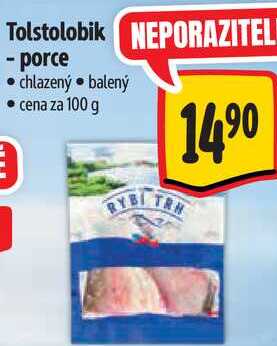 Tolstolobik - porce, cena za 100 g 