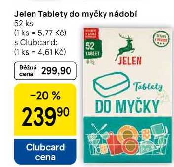 Jelen Tablety do myčky nádobí, 52 ks  