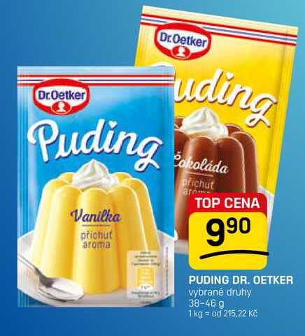 PUDING DR. OETKER vybrané druhy 38-46 g 