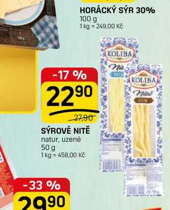 SÝROVÉ NITĚ natur, uzené 50 g 