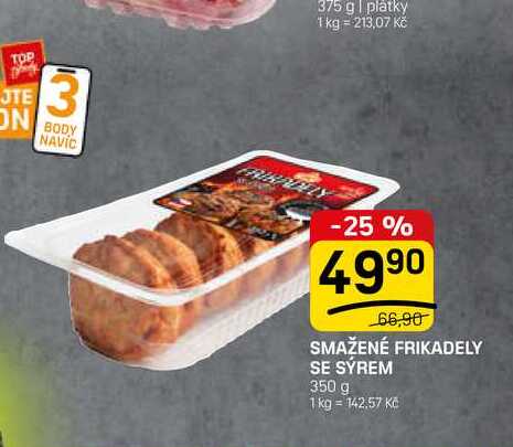 SMAŽENÉ FRIKADELY SE SÝREM 350 g