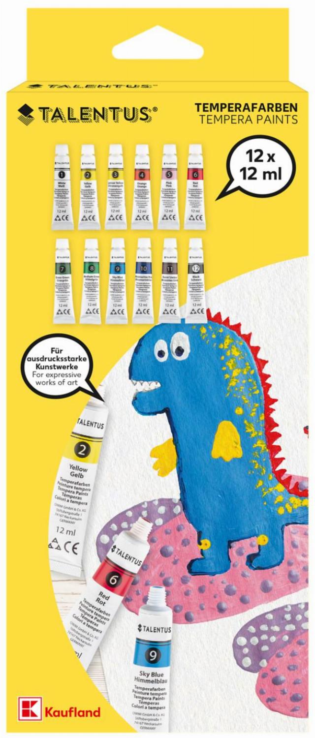 Talentus Temperové barvy 12 x 12 ml