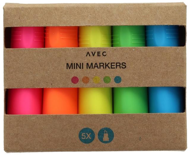Sada zvýrazňovačů mini 5 ks
