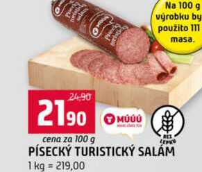PÍSECKÝ TURISTICKÝ SALÁM 1 kg 100g