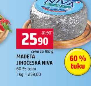 MADETA JIHOČESKÁ NIVA 60% tuku 100g