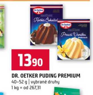 DR. OETKER PUDING PREMIUM 40-52 g vybrané druhy