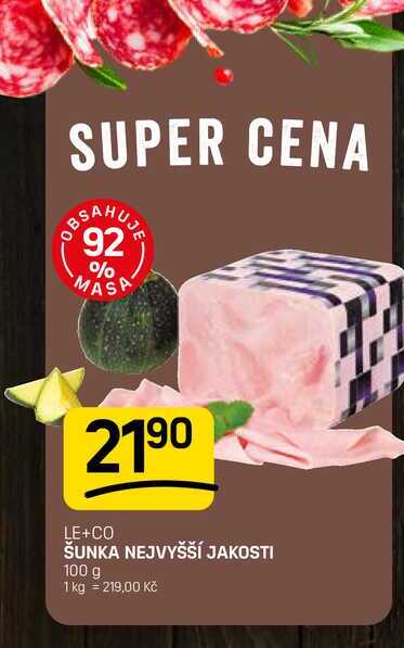 ŠUNKA NEJVYŠŠÍ JAKOSTI 100 g 