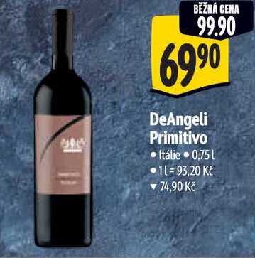 DeAngeli Primitivo, 0,75 l