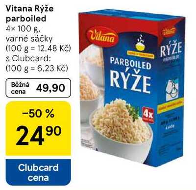 Vitana Rýže parboiled, 4× 100 g. varné sáčky 