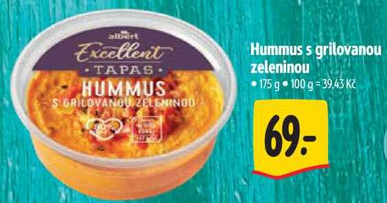 Hummus s grilovanou zeleninou, 175 g