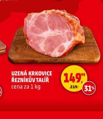 UZENÁ KRKOVICE ŘEZNÍKŮV TALÍŘ, 1 kg 