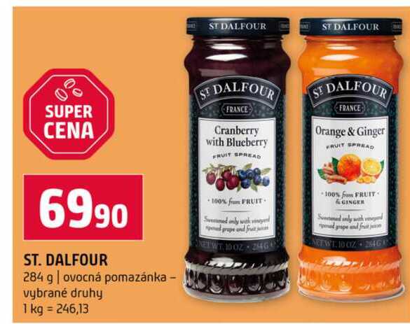 ST. DALFOUR 284 g ovocná pomazánka vybrané druhy 