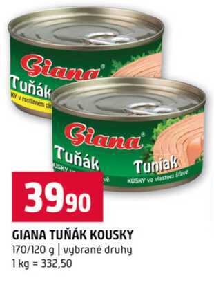 GIANA TUŇÁK KOUSKY 170/120 g vybrané druhy