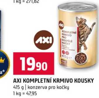 AXI KOMPLETNÍ KRMIVO KOUSKY 415 g konzerva pro kočky