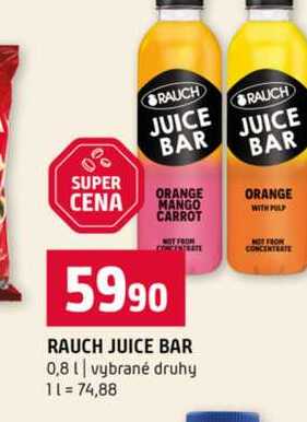 RAUCH JUICE BAR 0,8l vybrané druhy 