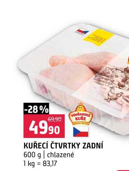 KUŘECÍ ČTVRTKY ZADNÍ 600 g chlazené