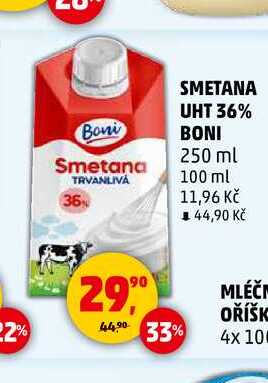 SMETANA UHT 36% BONI, 250 ml