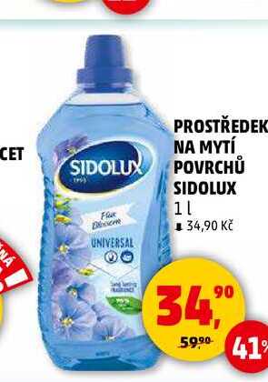 ROSTŘEDEK NA MYTÍ POVRCHŮ SIDOLUX, 1 l