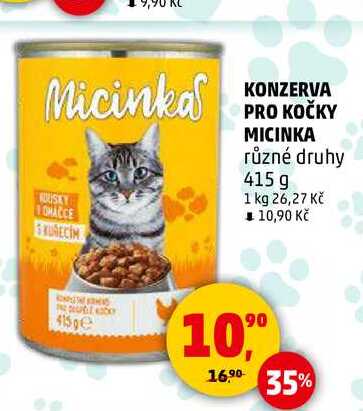 KONZERVA PRO KOČKY MICINKA, 415 g