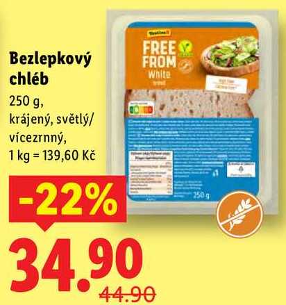 Bezlepkový chléb, 250 g