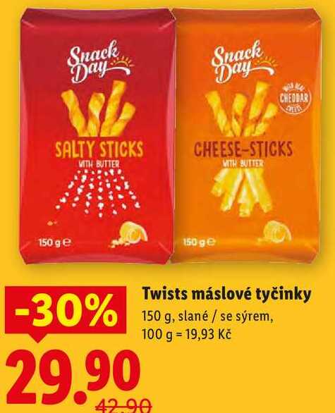 Twists máslové tyčinky, 150 g