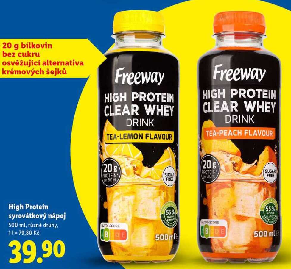 High Protein syrovátkový nápoj, 500 ml