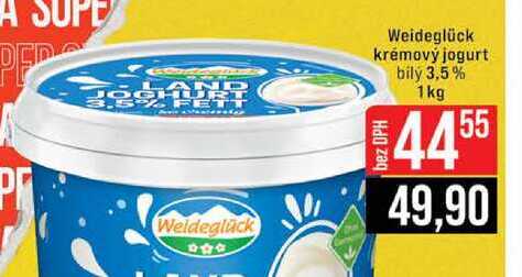 Weideglück krémový jogurt bilý 3,5% 1kg 