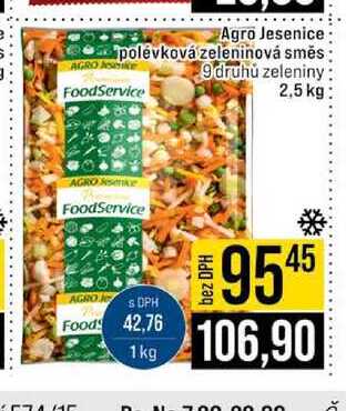 Agro Jesenice polévková zeleninová směs 9druhů zeleniny 2,5 kg