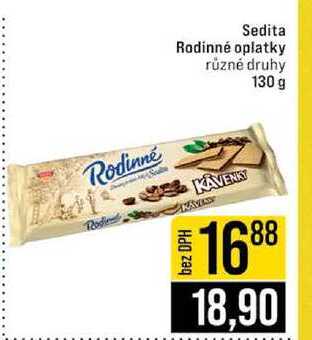 Sedita Rodinné oplatky různé druhy 130 g