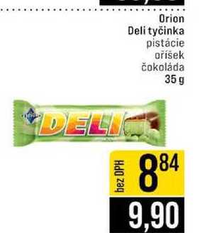 Orion Deli tyčinka pistácie oříšek čokoláda 35 g