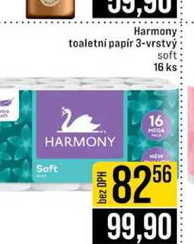 Harmony toaletní papír 3-vrstvý soft 16 ks