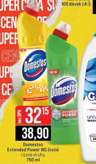 Domestos Extended Power WC čistič různé druhy 750 ml