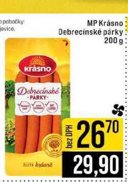 MP Krásno Debrecínské párky 200 g