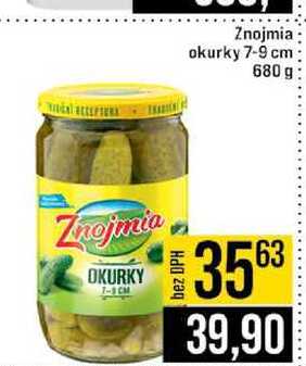 Znojmia okurky 7-9 cm 680 g