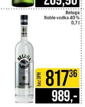 Beluga Noble vodka 40% 0,7l