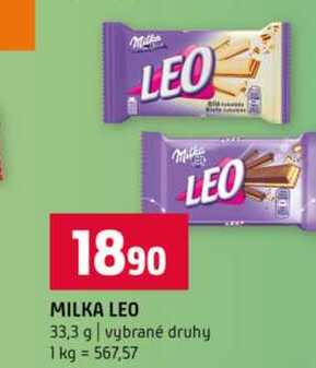 MILKA LEO 33,3 g vybrané druhy 