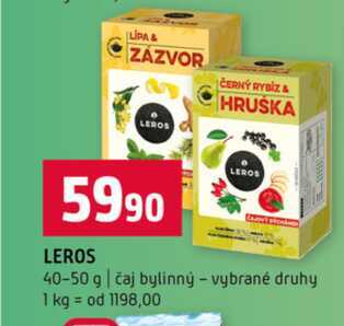 LEROS 40-50 g čaj bylinný vybrané druhy