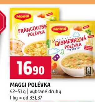 MAGGI POLÉVKA 42-51 g vybrané druhy 