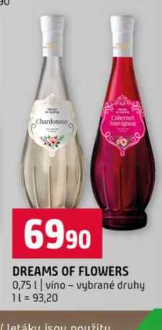 DREAMS OF FLOWERS 0,75l vino vybrané druhy