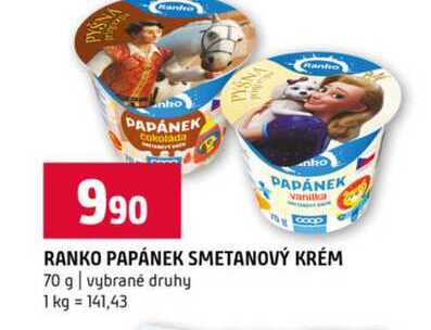 RANKO PAPÁNEK SMETANOVÝ KRÉM 70 g vybrané druhy