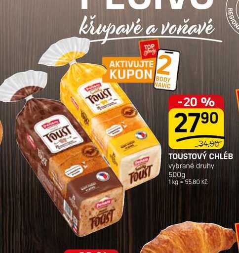 TOUSTOVÝ CHLÉB vybrané druhy 500g 